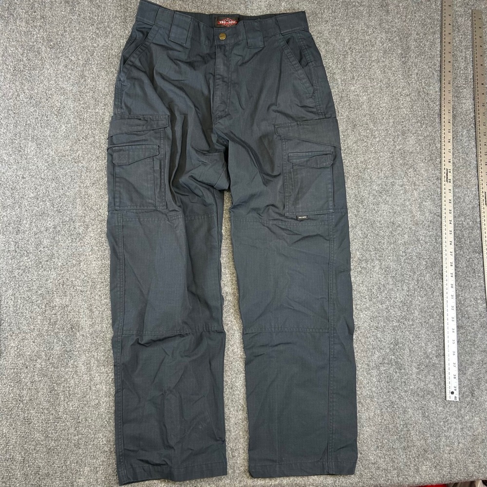 Tru-Spec Mens Black Ripstop Tactical Cargo Pants 34x32 Workwear Security